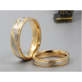 2017 Mode Gold Titan Stahl Paar Ringfinger für Paare
